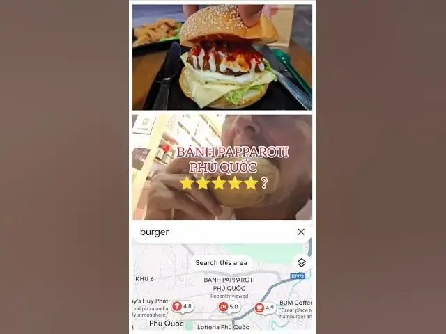 'Video thumbnail for 🍔 Is this really the BEST burger place in Phu Quoc? Perfect 5.0 rating on Google Maps 🤔'