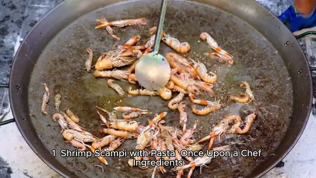 Video thumbnail for easy shrimp scampi recipe