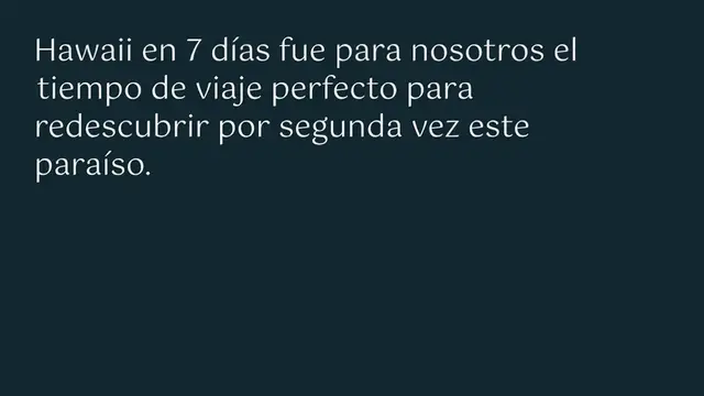 Video thumbnail for Hawaii en 7 días [ La ruta perfecta]