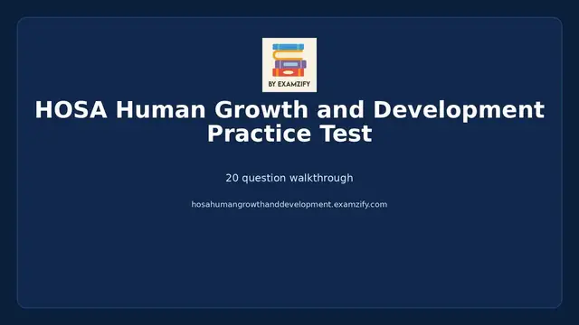 Video thumbnail for HOSA Human Growth and Development Practice Test