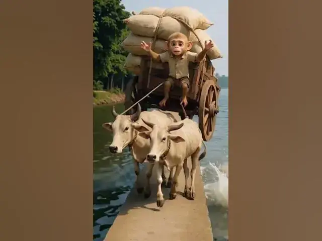 Video thumbnail for Monkey with Cows  #redcrabs #crabsfields #eatingbugs