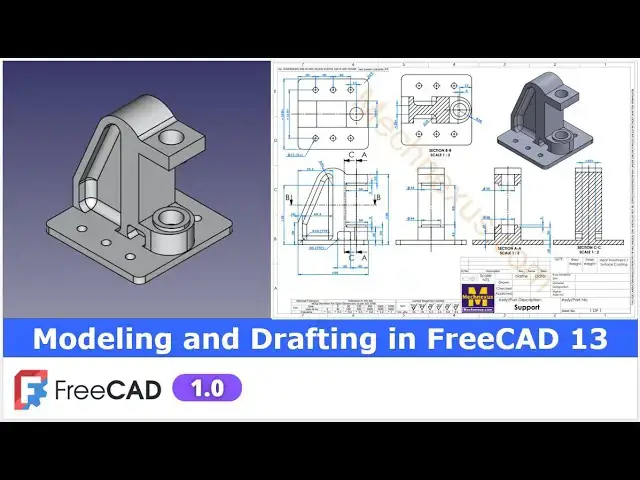 'Video thumbnail for Modeling and Drafting in FreeCAD 13'