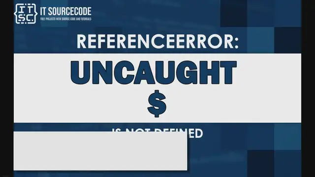 Video thumbnail for uncaught referenceerror: $ is not defined
