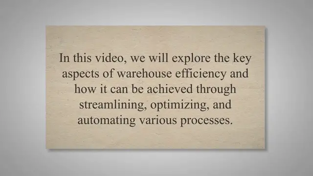 'Video thumbnail for Mastering Warehouse Efficiency: Streamlining, Optimizing, and Automating for Success'