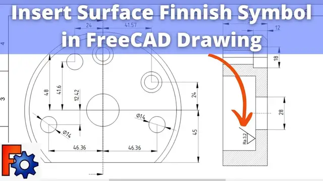 'Video thumbnail for Insert Surface Finish Symbol in FreeCAD Drawing | FreeCAD Tutorial | FreeCAD Drawing |'
