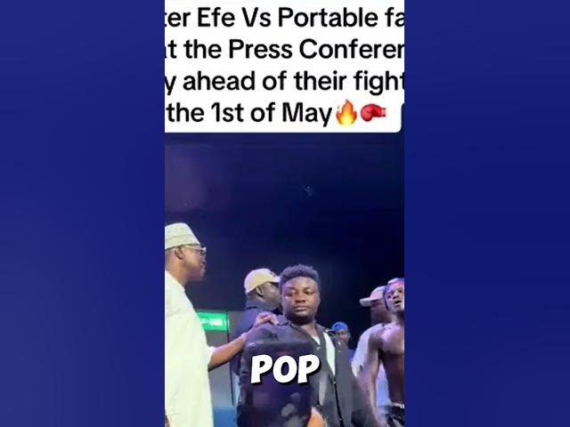 Video thumbnail for Nigerian street-pop star Portable lost to content creator Carter Efe in a celebrity boxing match
