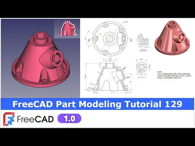 'Video thumbnail for FreeCAD Part Modeling Tutorial 129 | FreeCAD Tutorial | Mechnexus |'
