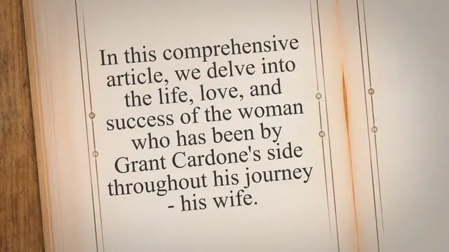 'Video thumbnail for Unveiling the Woman Behind Grant Cardone: A Comprehensive Look into the Life, Love, and Success of His Wife'