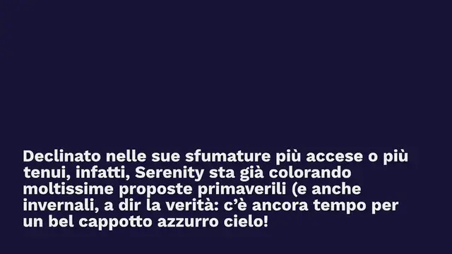 Video thumbnail for Serenity, l’azzurro cielo di moda per la primavera/estate 2016