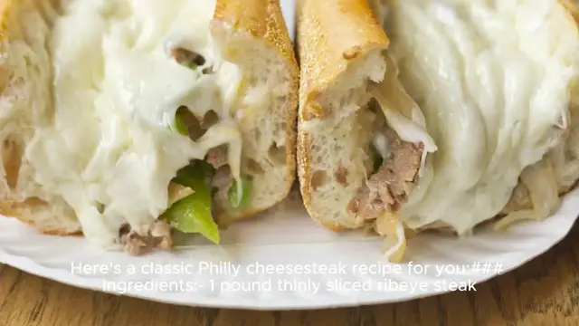 Video thumbnail for Philly cheesesteak recipe