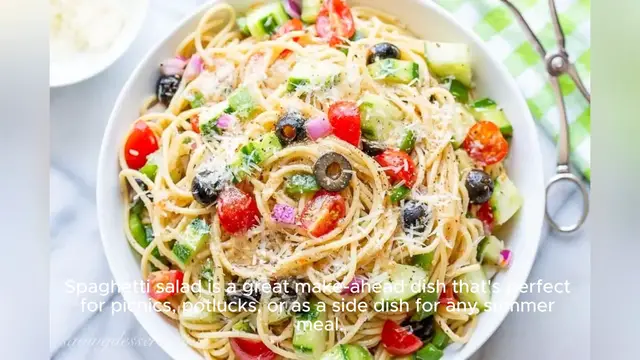 Video thumbnail for spaghetti salad recipe