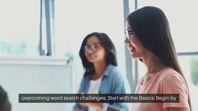 Video thumbnail for Word Search Difficulty Solutions