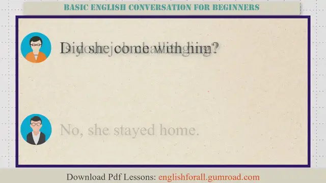 Video thumbnail for Basic English Conversation for Beginners #29