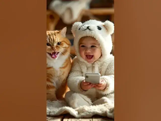 'Video thumbnail for Baby Fart Makes Cat Laugh ๐๐ฑ๐ถ #shorts #funny #viral'