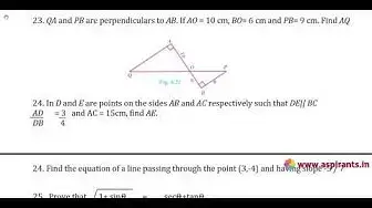 Video thumbnail for 10th Maths Half Yearly 2019-20 Model Question Paper-2 | English Medium | Team Aspirants