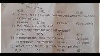 Video thumbnail for 11th Computer Science 2nd MidTerm Question Paper 2018-19 | KanyaKumari District | English Medium