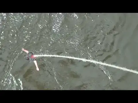 Video thumbnail for Bungee off Victoria Falls Bridge Zambia Zimbabwe