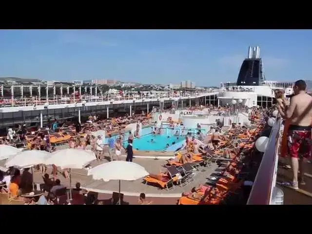 Video thumbnail for MSC Lirica Pool Deck Fun and Activities