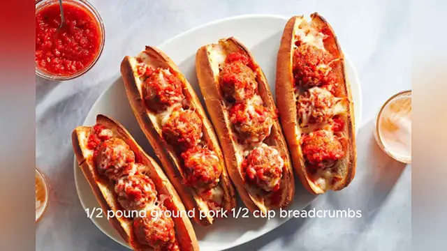 Video thumbnail for meatball subs recipe