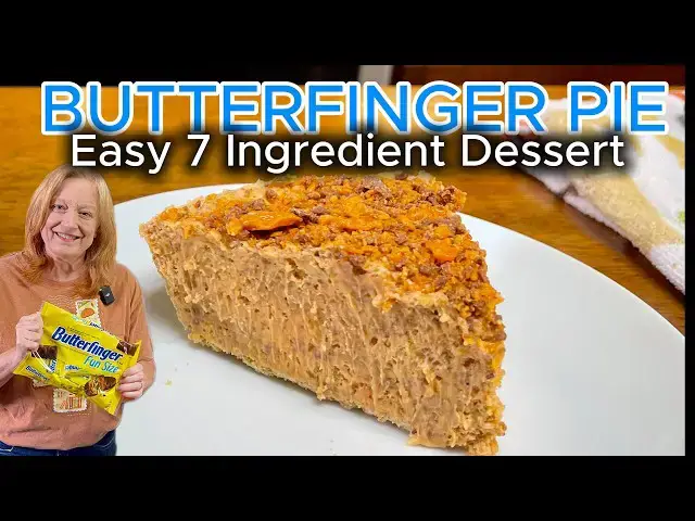 Video thumbnail for Easy CREAMY BUTTERFINGER PIE | No-Bake Dessert Using 7 Ingredients