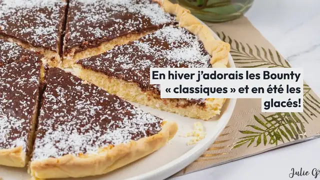 Video thumbnail for Tarte chocolat coco façon Bounty
