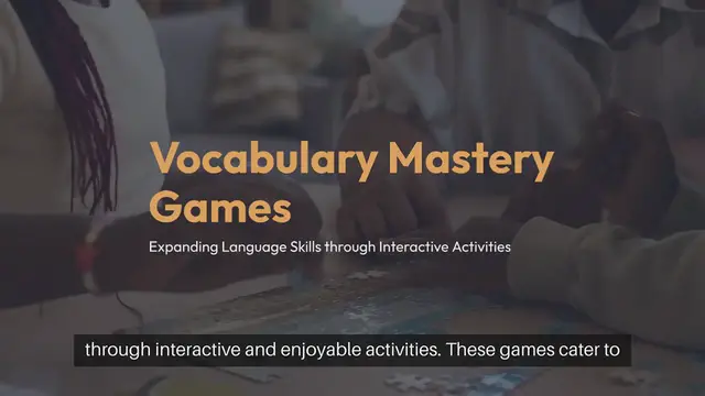 Video thumbnail for Vocabulary Mastery Games