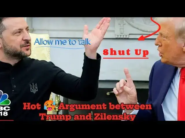 Video thumbnail for Hot 🥵 Argument between President Trump and President Zelensky #johnselephilip #trump #zelensky