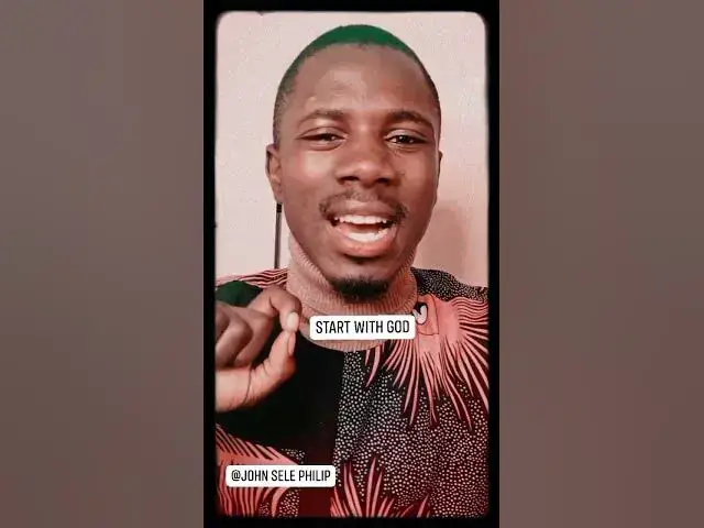 Video thumbnail for Start it all With God #jesuschrist #god #johnselephilip #religion #bible #prayer #religious