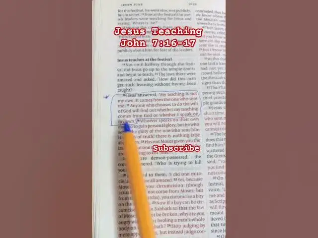 Video thumbnail for Jesus Teaching - John 7:16-17 #johnselephilip #prayerful #scripture #bible #biblia #biblestudy