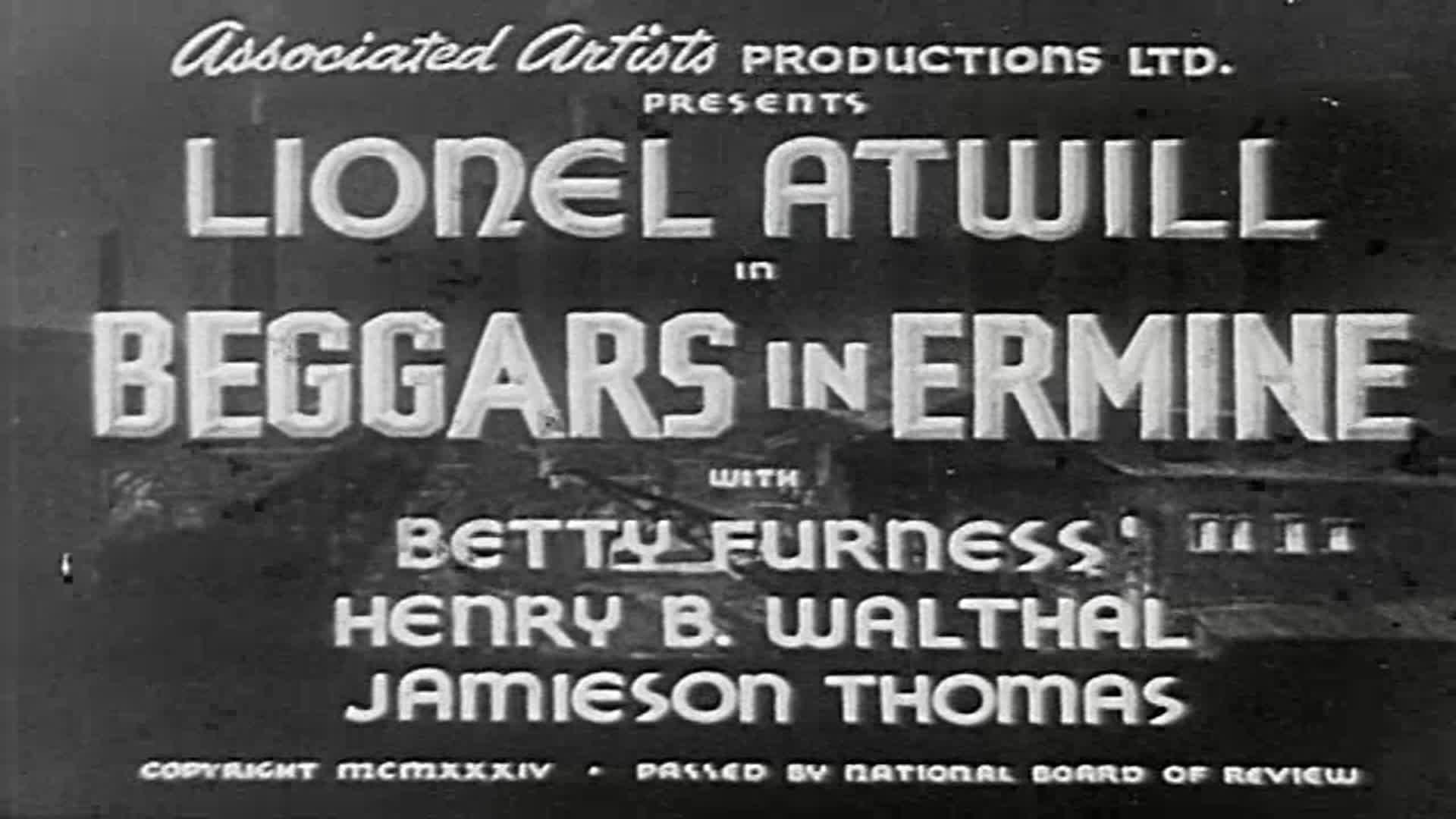 Video thumbnail for Beggars in Ermine (1934)