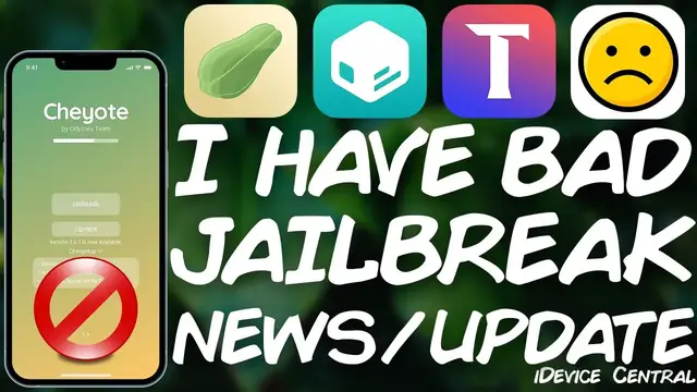 Video thumbnail for Very Bad JAILBREAK NEWS: Developer Coolstar Is Leaving The Jailbreak Community!