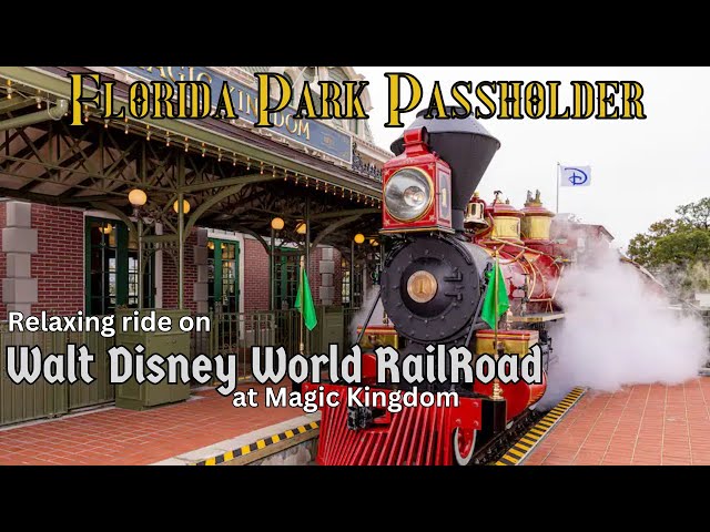 Video thumbnail for Relaxing ride on The Walt Disney World railroad - Magic Kingdom April 2023