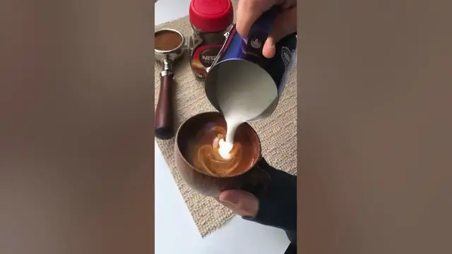 'Video thumbnail for Cup of #Latte in French Press #frenchpresscoffee #shorts'