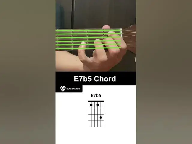 'Video thumbnail for How To Play The E7b5 Chord On Guitar - Guvna Guitars'
