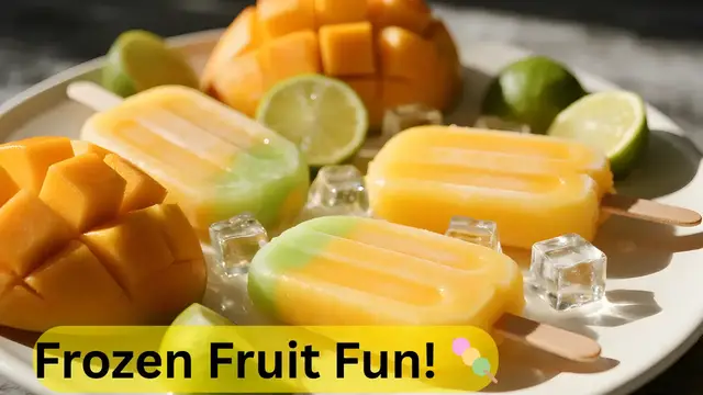 'Video thumbnail for  Easy Mango Lime Popsicles Recipe Video'