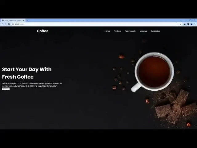 Video thumbnail for Create Responsive Coffee Website in HTML CSS and JavaScript   Coffee Website in HTML and CSS