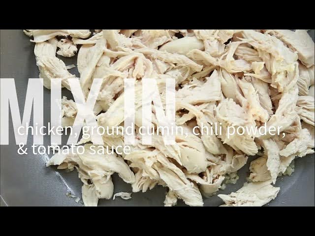 Video thumbnail for Sarah's Easy Shredded Chicken Taco Filling