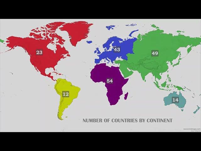 Video thumbnail for How Many Countries Does Each Continent Have?