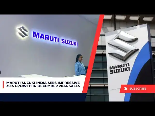 Video thumbnail for Maruti Suzuki India Sees Impressive 30% Growth in December 2024 Sales