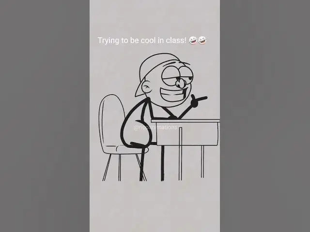 Video thumbnail for be cool in class 😂😂😂 #funny #animation #trending  #shorts
