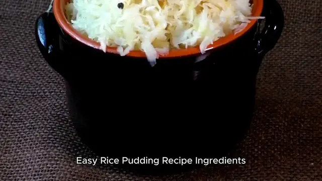 Video thumbnail for rice pudding recipe easy
