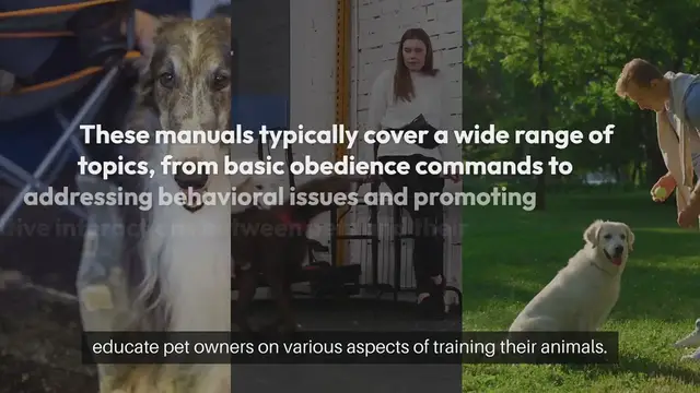 Video thumbnail for Pet Training Manuals