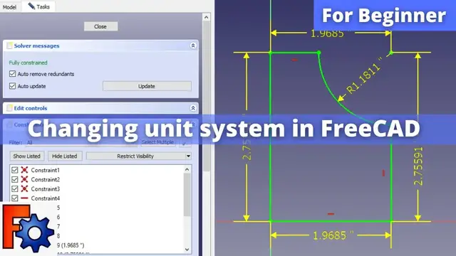 Video thumbnail for Changing Unit System in FreeCAD | FreeCAD Tutorial | FreeCAD Part Design | Mechnexus |