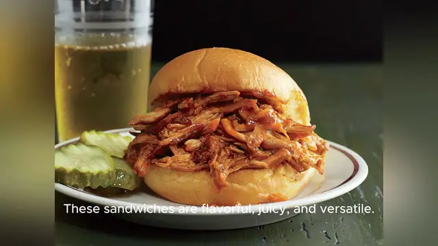 'Video thumbnail for shredded chicken sandwich recipe'