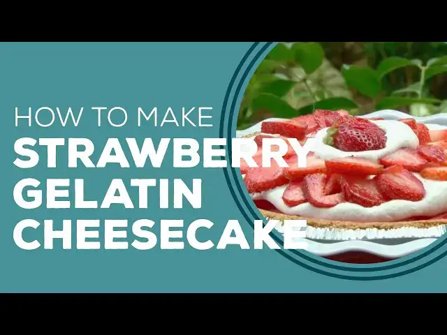 Video thumbnail for Carolyn's Strawberry Gelatin Cheesecake