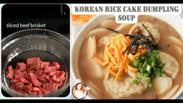 Video thumbnail for Korean Rice Cake Dumpling Soup