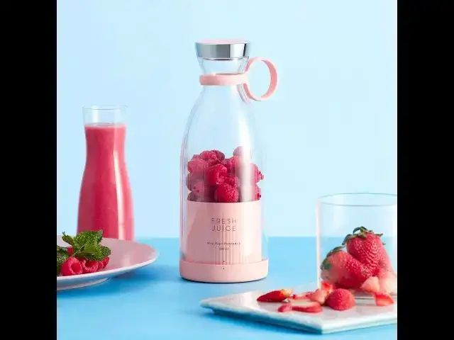 'Video thumbnail for mini portable juicer blender| fresh juice mini fast portable blender'