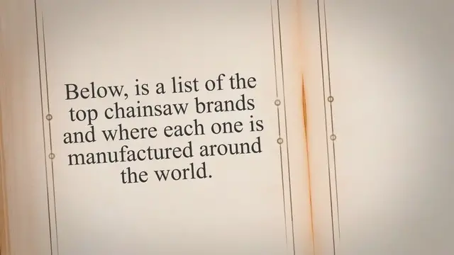 Video thumbnail for Where are Chainsaws Made? (By Each Manufacturer)