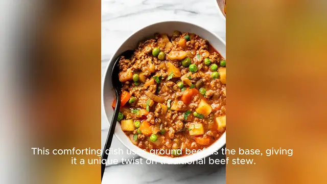 Video thumbnail for hamburger beef stew recipe