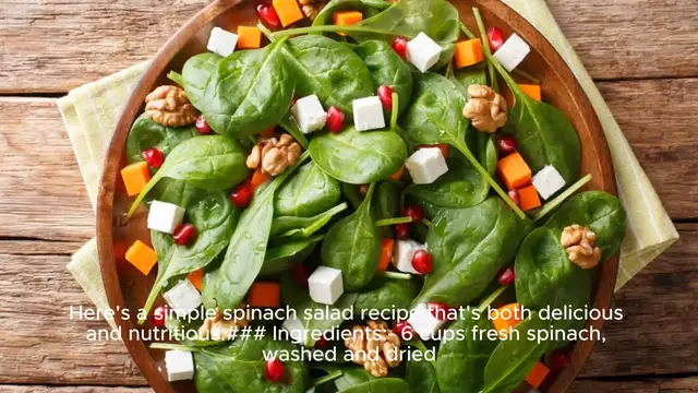 Video thumbnail for Spinach salad recipe